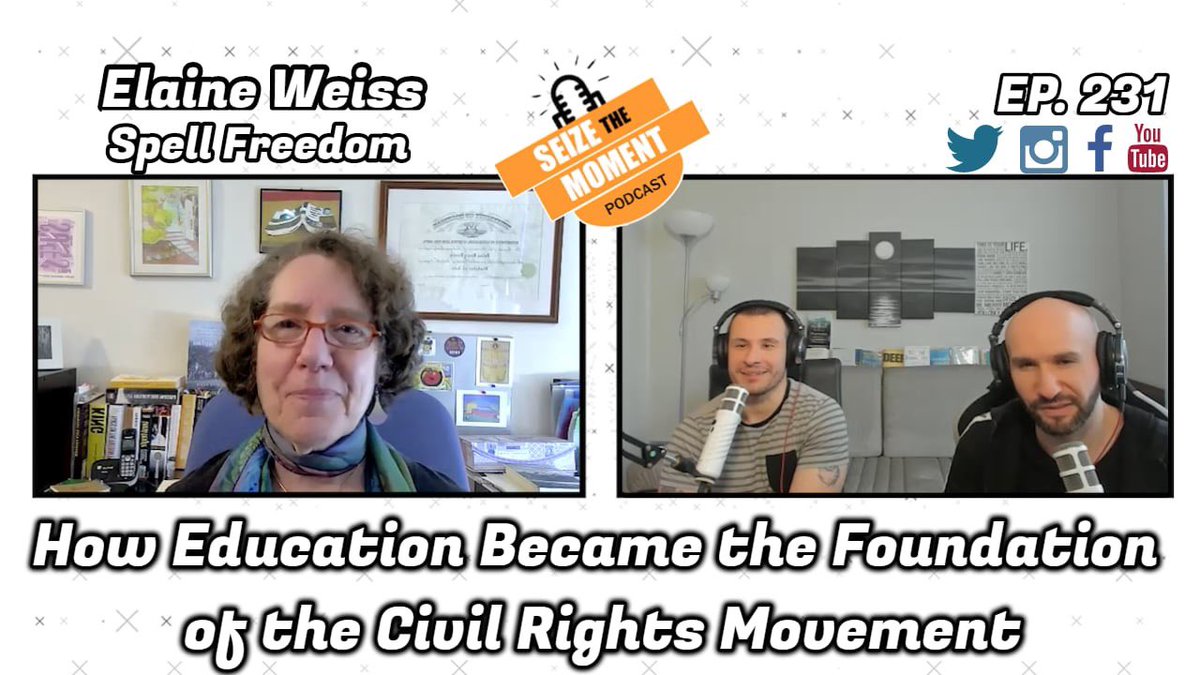 Seize the Moment Podcast 🎙 (@seize_podcast) on Twitter photo On e 231, we welcome <a href="/efweiss5/">Elaine Weiss</a> to discuss the foundation of the civil rights movement, the origins of the Highlander Folk School, how Black people educated themselves when schooling was illegal, Septima Clark, and the activism of ordinary people.
Full ep: youtu.be/gsxsjN9DO3U On e 231, we welcome <a href="/efweiss5/">Elaine Weiss</a> to discuss the foundation of the civil rights movement, the origins of the Highlander Folk School, how Black people educated themselves when schooling was illegal, Septima Clark, and the activism of ordinary people.
Full ep: youtu.be/gsxsjN9DO3U