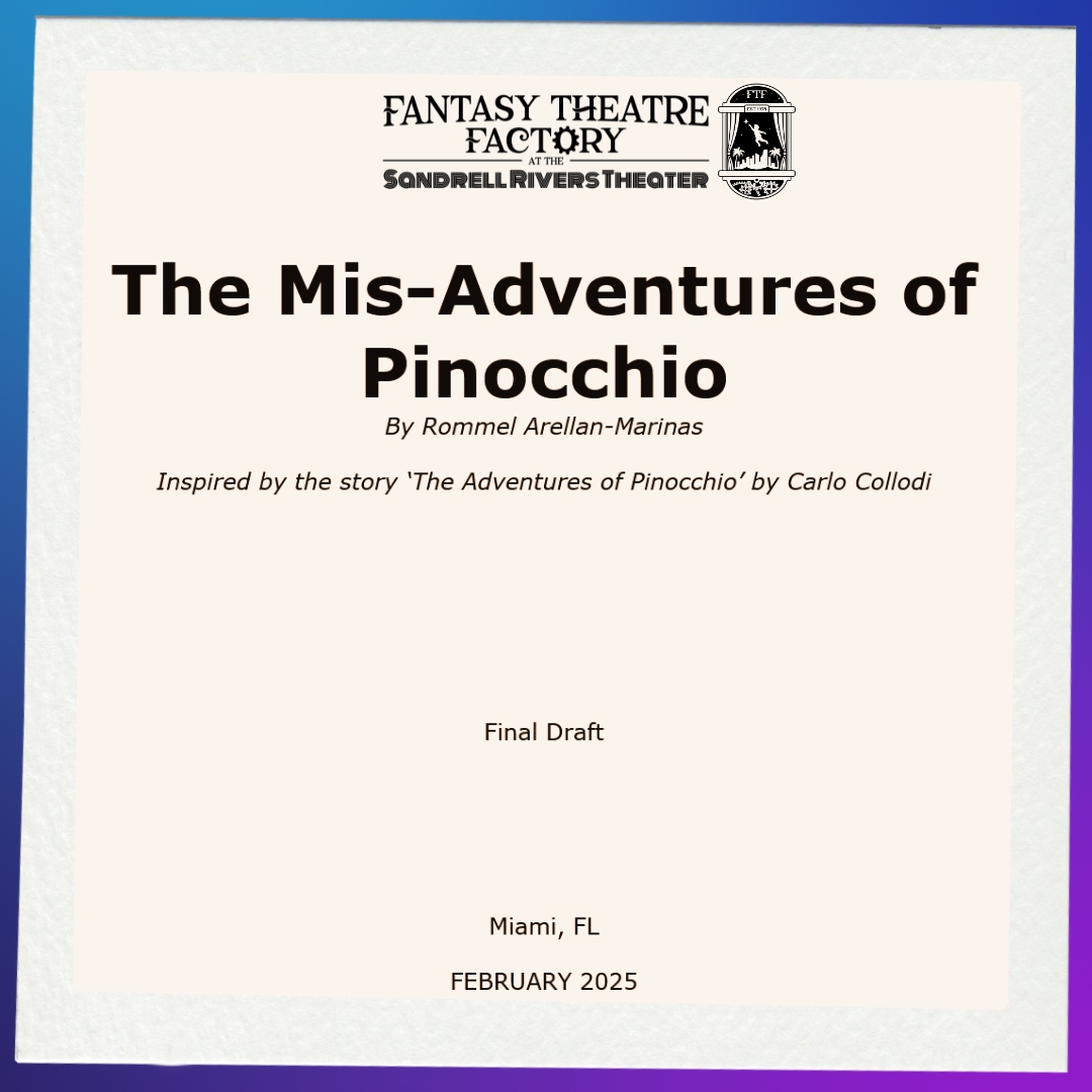 🎭 4 DAYS LEFT! Auditions for The Mis-Adventures of Pinocchio are this Thursday, Feb 27! 

📅 2 - 6 PM
📍 Sandrell Rivers Theater

📢 Sign up now: ftfshows.com/audition

#PinocchioLive  #CastingCall #MiamiActors #ActNow #TheaterLife #TouringShow #AuditionAlert #TheaterCasting