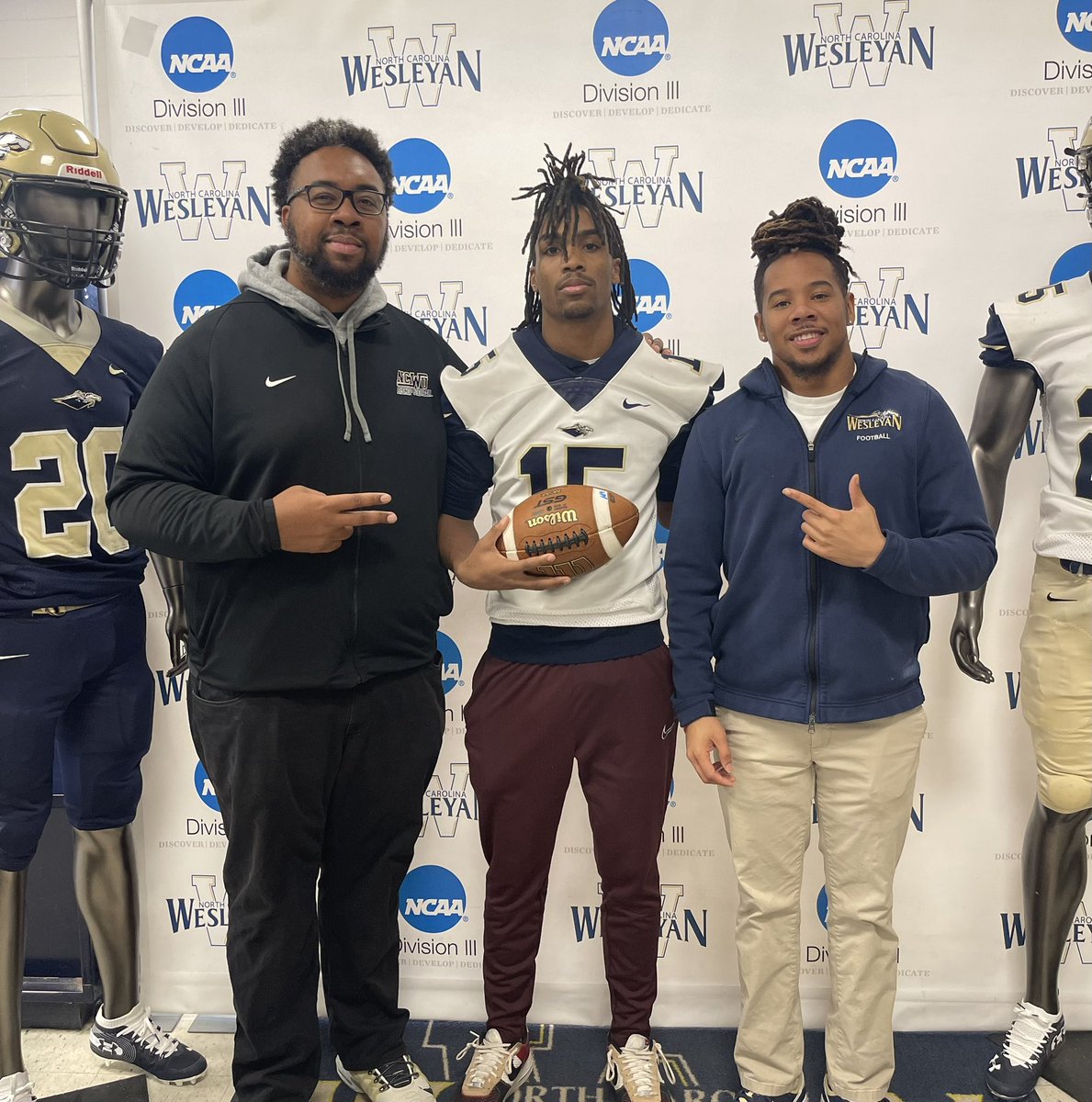 After a great visit at <a href="/NCWesleyanFB/">NC Wesleyan Football</a> and conversation with <a href="/CoachMcKinneyJr/">Quincy McKinney Jr., M.S.</a>. I received my fourth offer North Carolina Wesleyan. <a href="/CoachATaylorMA/">Austin Taylor</a> <a href="/lindsayjtucker/">Lindsay Tucker</a> <a href="/542Simmons/">Ashton Simmons</a>