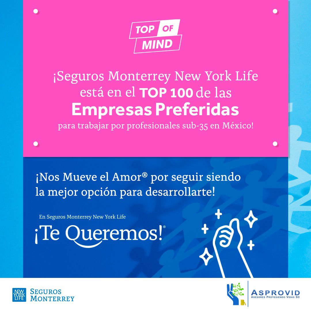 asprovid's tweet photo. Estamos en la posición #58 de las TOP 100 empresas preferidas según el estudio Top Of Mind Index (TOM) 2025 en México. 

Nos enorgullece ser una empresa en la que las nuevas generaciones confían para construir su futuro. 
¡Gracias por ser parte de este logro! 
#TOM2025 #TOMMéxico https://t.co/4gl26qHr9m