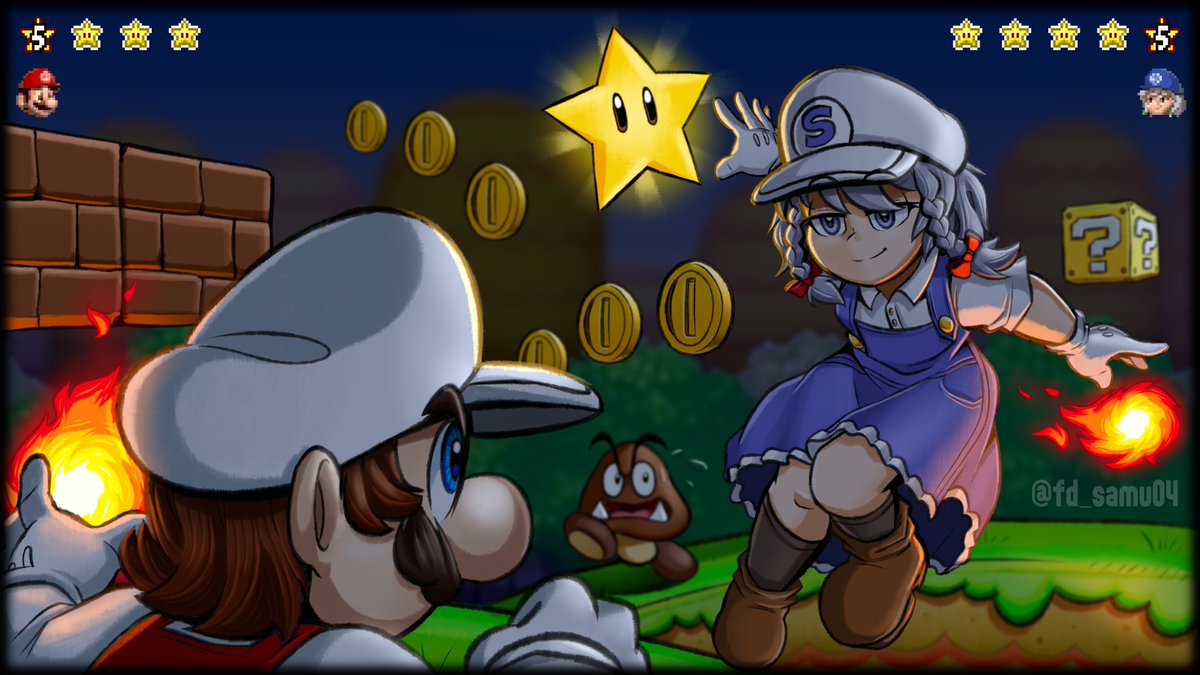 fd_samu04's tweet photo. Mario Vs. Sakuya Izayoi (NSMB)
#touhou #sakuya #mario #Nintendo https://t.co/12e8kgtbEQ