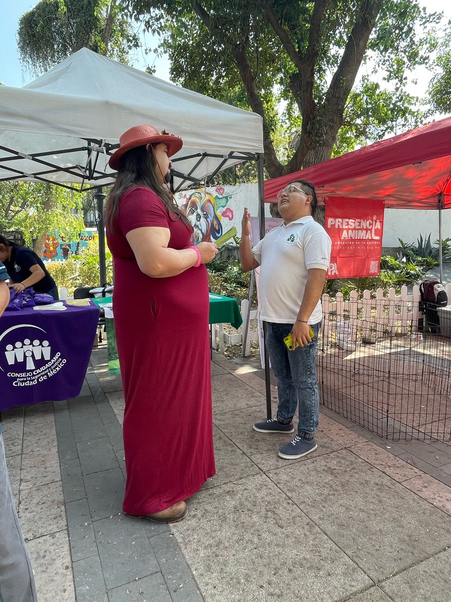 PAOTmx's tweet photo. Participamos en el #CanFest en el Jardín Pushkin en la col Roma brindando orientaciones sobre cómo denunciar el #MaltratoAnimal 👉🏽 https://t.co/zVBQXBJMPK https://t.co/Y82jUH9Wfc