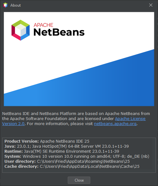 FriedholdMatz's tweet image. #NetBeans 25 and JDK 23