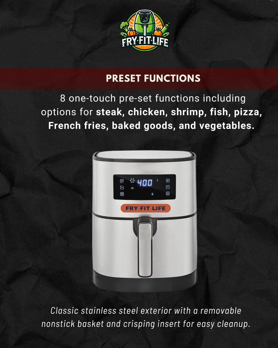 FryFitLife's tweet photo. Introducing the Air Fryer from FryFitLife! Your perfect kitchen companion! 🍽️✨

Swipe the photos to find out more 

#AirFryerMalaysia #AirFryerTerbaik #Foodie #HealthyEating #HealthyLifestyle #CleanEating #Nutrition #Wellness #Fitness #HealthyFood  #Deliciousfood #CrispyFood https://t.co/EQyYzTmMV1