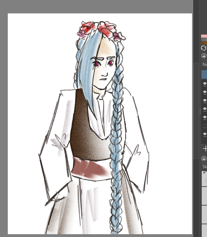 faeerievenus's tweet image. FUCK YOU (draws Jinx in traditional Bulgarian clothing)