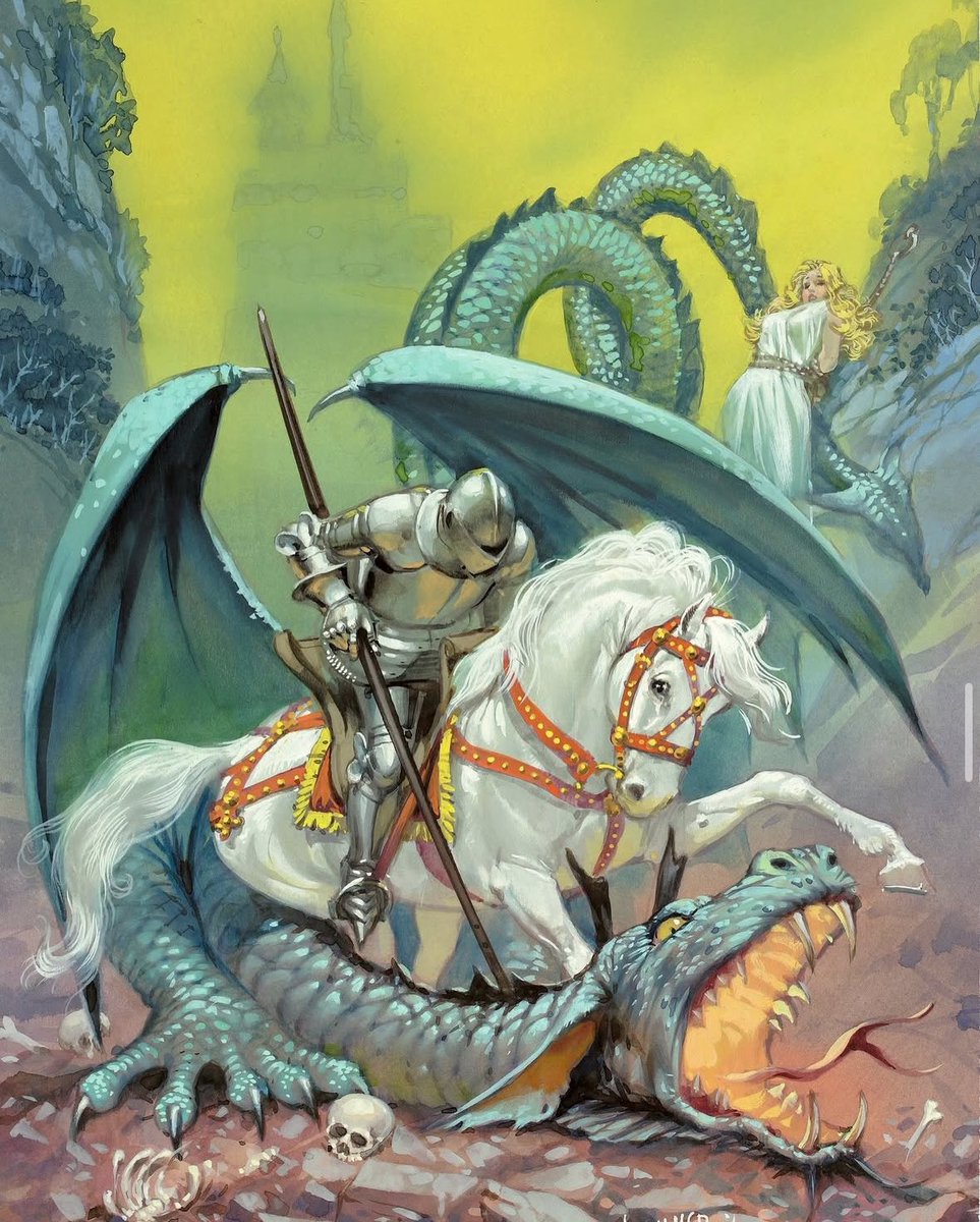Angus McBride’s excellent take on St George and the Dragon!