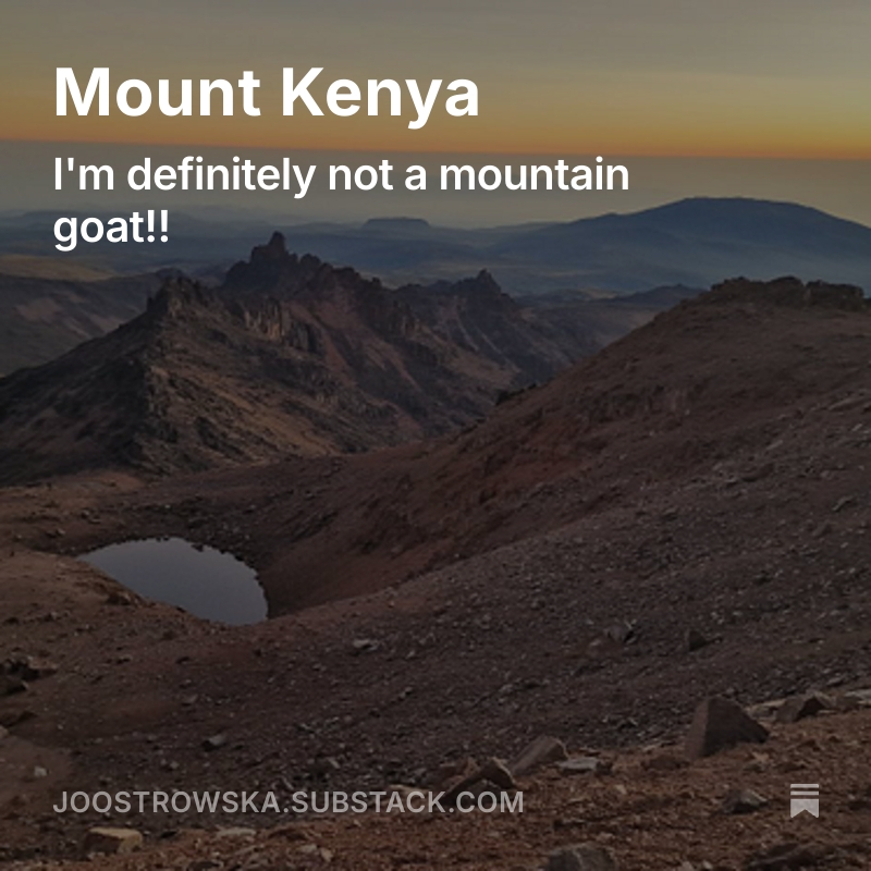 Mount Kenya open.substack.com/pub/joostrowsk… 

I climbed up Mount Kenya, sort of. Took some amazing photos along the way and will be posting the full story of my experience with even more photos mid week. Please subscribe, it's free, and follow my journey. Jo