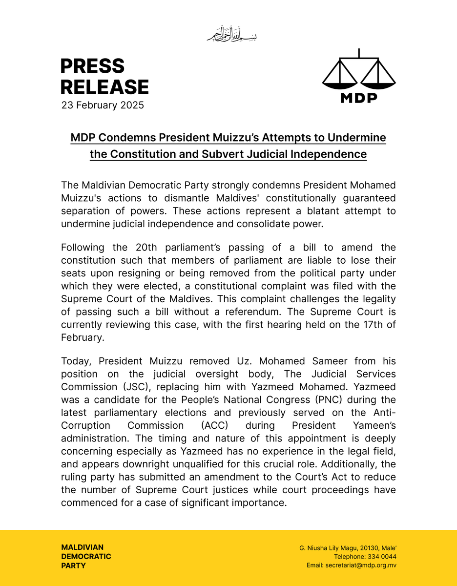 MDP Secretariat tweet media