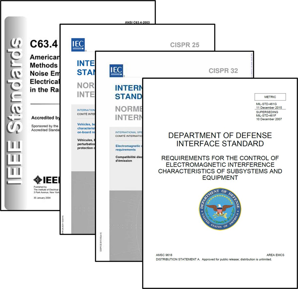 EMC Question of the Week: Which radiated emissions specification is the most stringent at 100 MHz?
a) FCC Part 15 Class B
b) CISPR 32 Class B
c) MIL-STD-461 RE102
d) CISPR 25 (automotive) Class 5
Answer at learnemc.com/emc-question-o….
