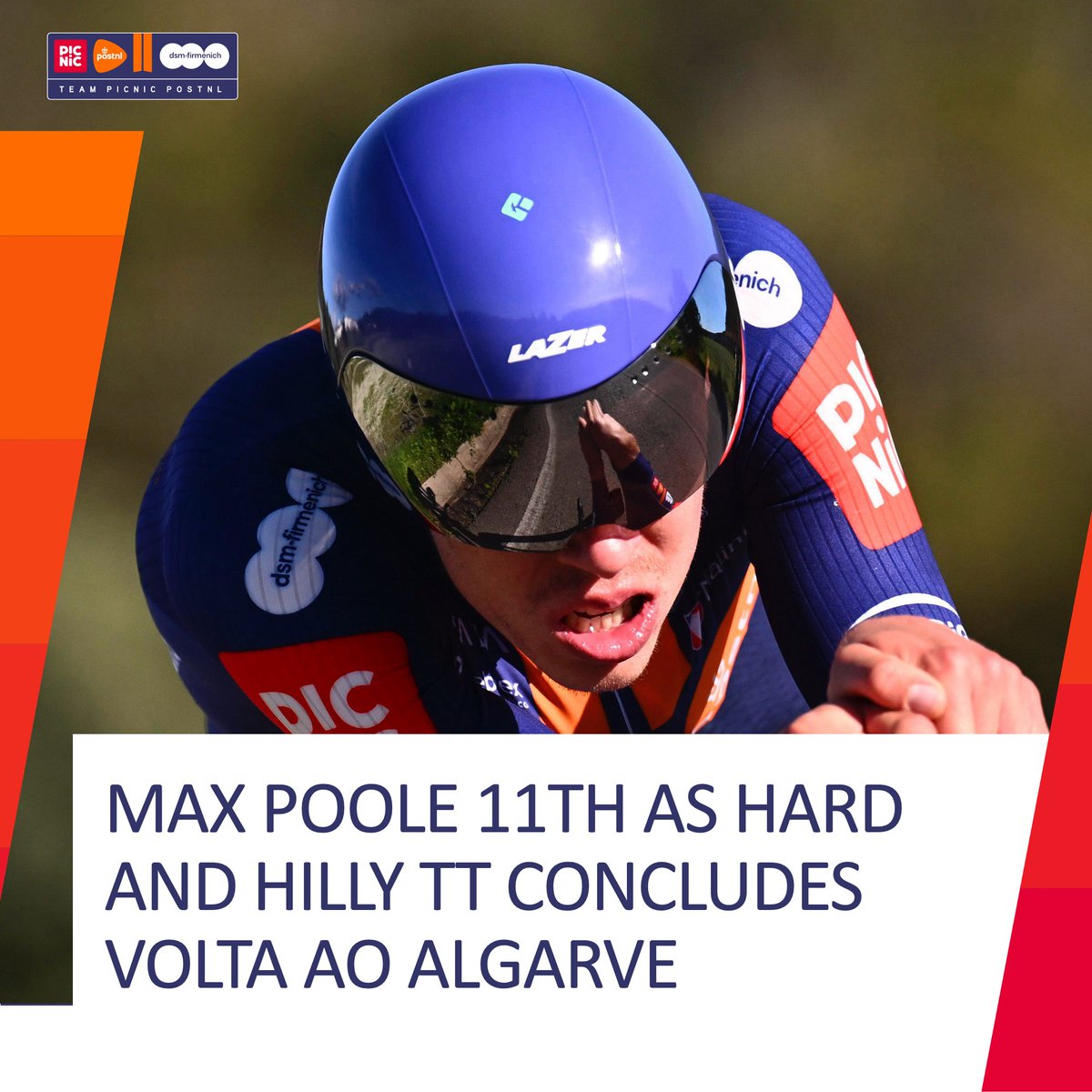 picnicpostnl's tweet image. 💬"It was a really hard TT and quite a tricky course. I’m pretty happy with the ride and it’s a nice way to end the first race of the year." - Max Poole

Read more from our final #VoltaAoAlgarve🇵🇹 report 👇🏻

🇬🇧🔗teampicnicpostnl.com/volta-ao-algar…
🇳🇱🔗teampicnicpostnl.com/nl/volta-ao-al…