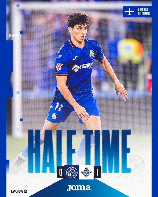 Final de la primera parte. Fuente: X GETAFE CF