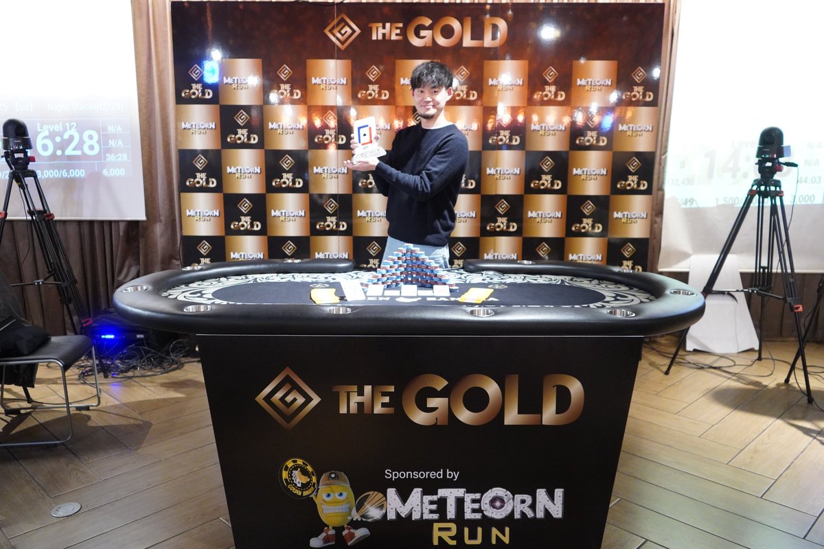THEGOLD_G's tweet photo. 【#14 WPT JAPAN × Sapporo GOLDEN QUEST 優勝者】

優勝 うまへんで 様

プライズ 500,000 の獲得です！

おめでとうございます👏

#THEGOLD
#北海道
#J15
#KMGM
#ゴールドラッシュ https://t.co/wKYPNIIq5g