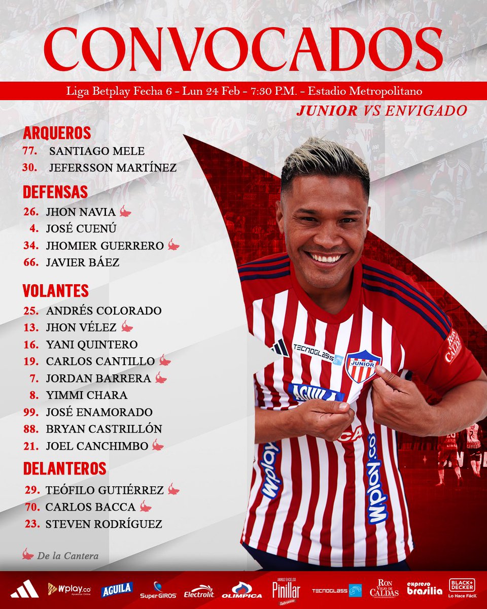 🔥🦈 ¡CONVOCADOS!
#VamosJunior