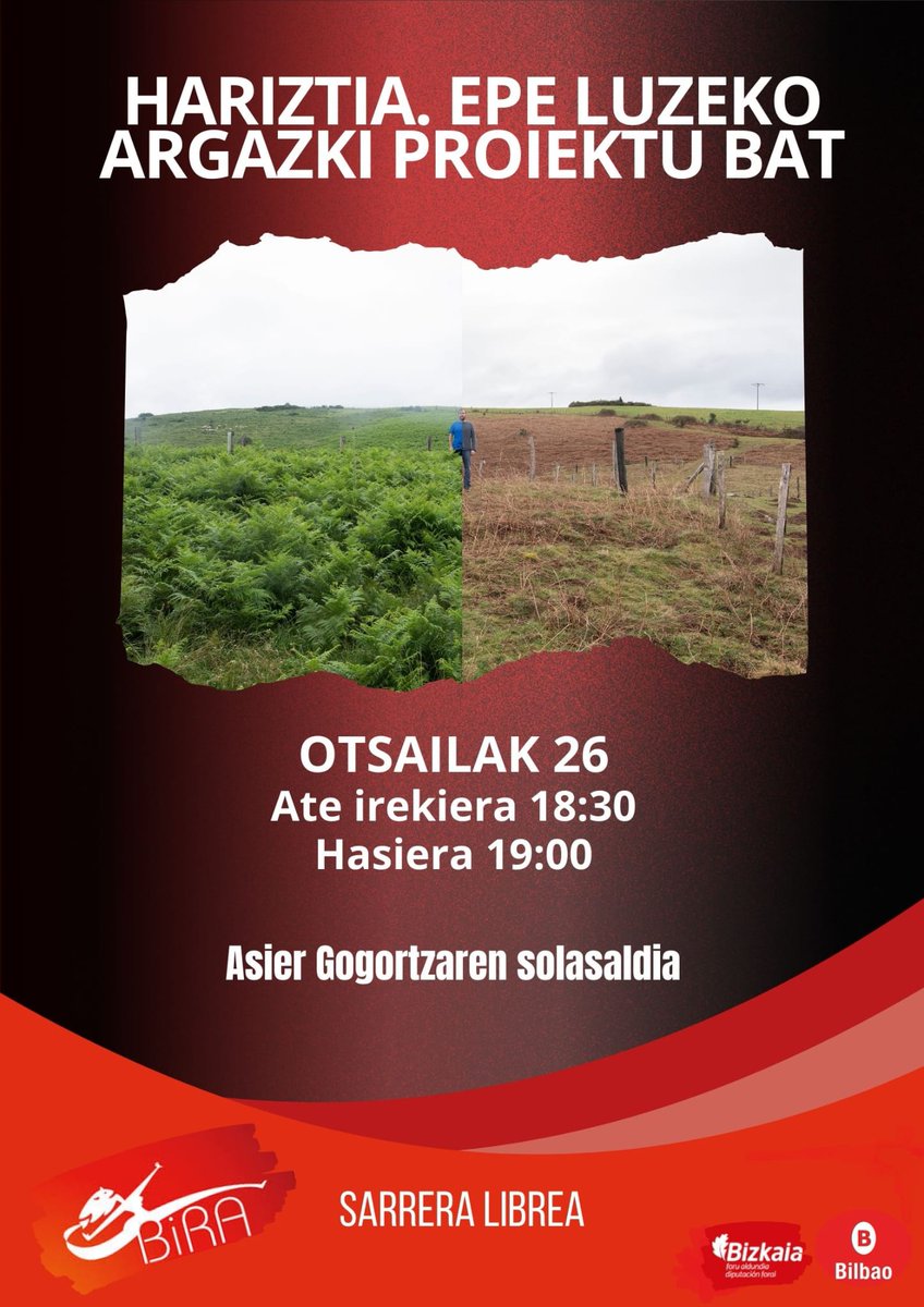 Otsailak 26 asteazkena, 19:00

HARIZTIA. EPE LUZEKO ARGAZKI PROIEKTU BAT
Solasaldia eta liburu aurkezpena 

Pandemia garaian 27 haritz landatu zituen Asier Gogortza argazkilariak muga marraren gainean bi zirkulu osatuz
Sarrera librea

<a href="/AGogortza/">Asier Gogortza</a>