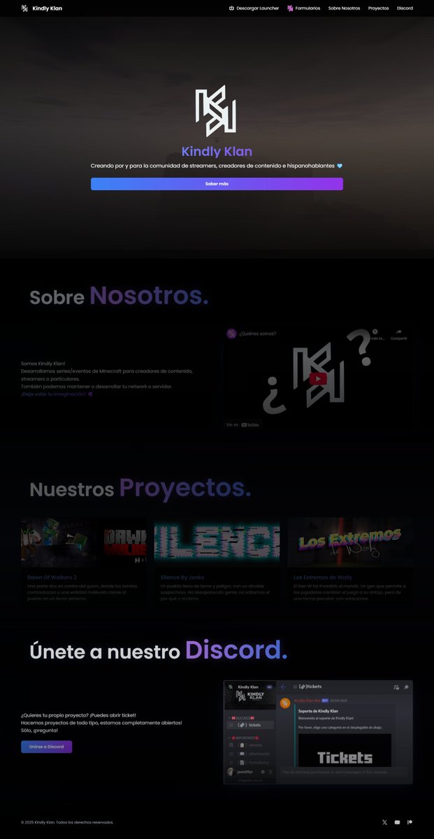 ¡Nuevo diseño de la web! 🔥

Visítala ya 😌: kindlyklan.com

(¿Quieres aportar mejoras? Puedes comentar este post 😀)