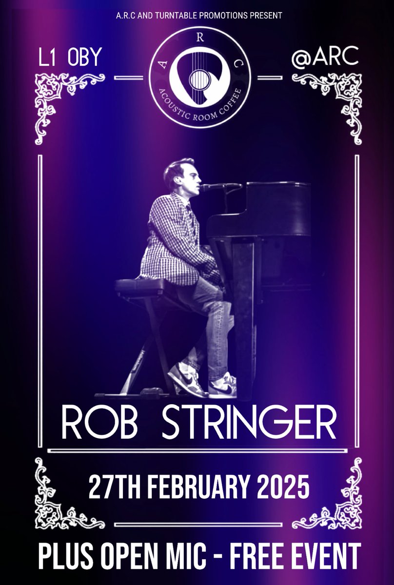 ARCHIVELPOOL's tweet photo. #Robstringer 
Plus #OpenMic
Free Event
Thursday 27th Feb 

ARCliverpool 
67 Greenland Street 
#Liverpool
L1 0BY https://t.co/3ijHfrKPmL