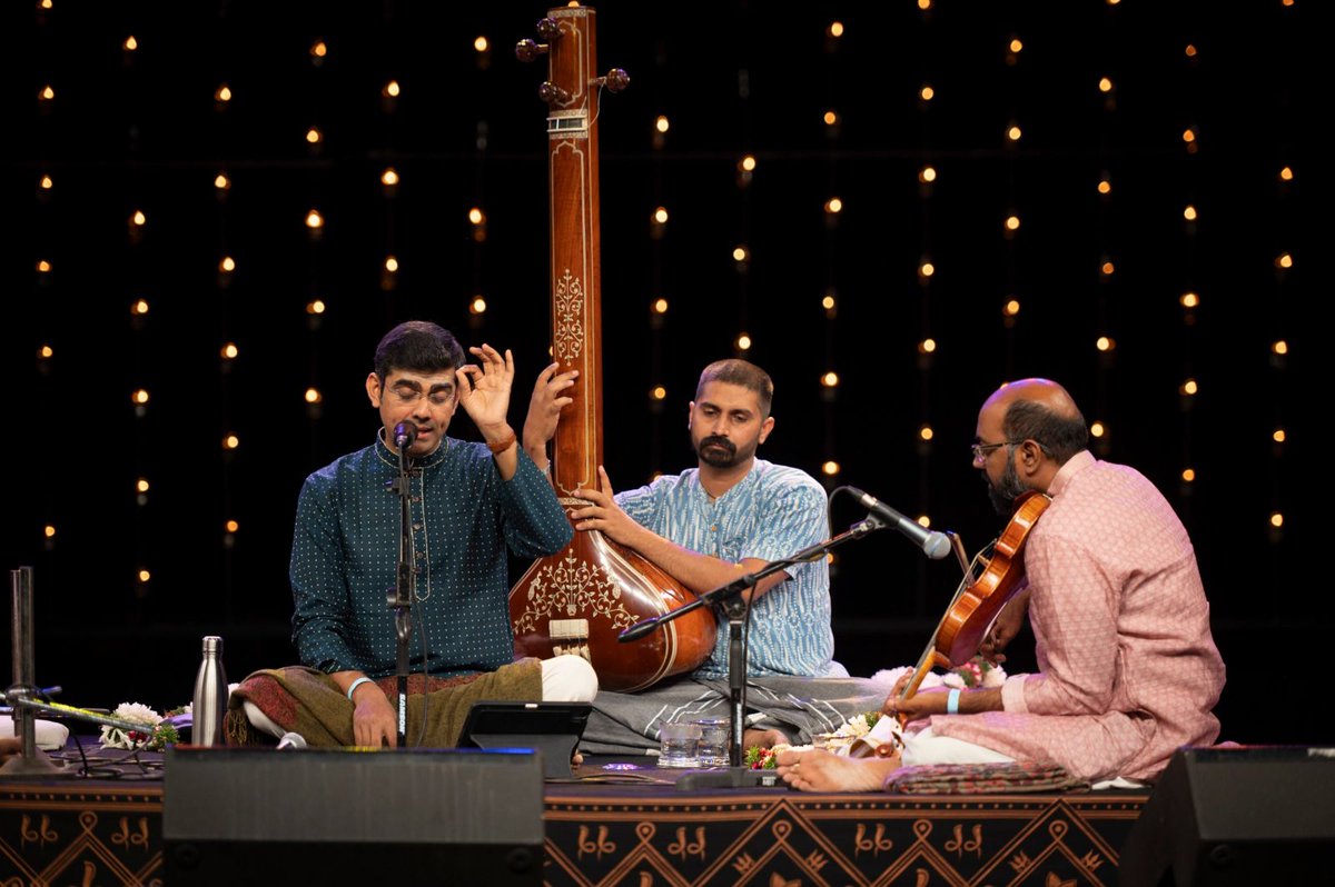 ishafoundation's tweet photo. On the inaugural night of #Yaksha at Isha Yoga Center Coimbatore,  the audience was captivated by the soulful renditions of devotional music by Sikkil Gurucharan. https://t.co/eIn3DCOTsM