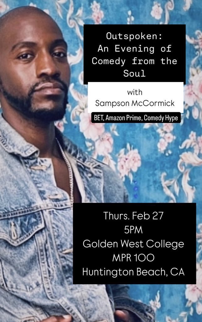 “He is one of the 8 History Making LGBT Comedians Who Set the Stage for Modern Queer Comedy alongside Wanda Sykes, Margaret Cho &amp; Ellen DeGeneres.”
-Queerty 

Black History Month Performance 
Feb 27 in Huntington Beach, CA 

It’s gonna be a great night of laughs.. See you there!