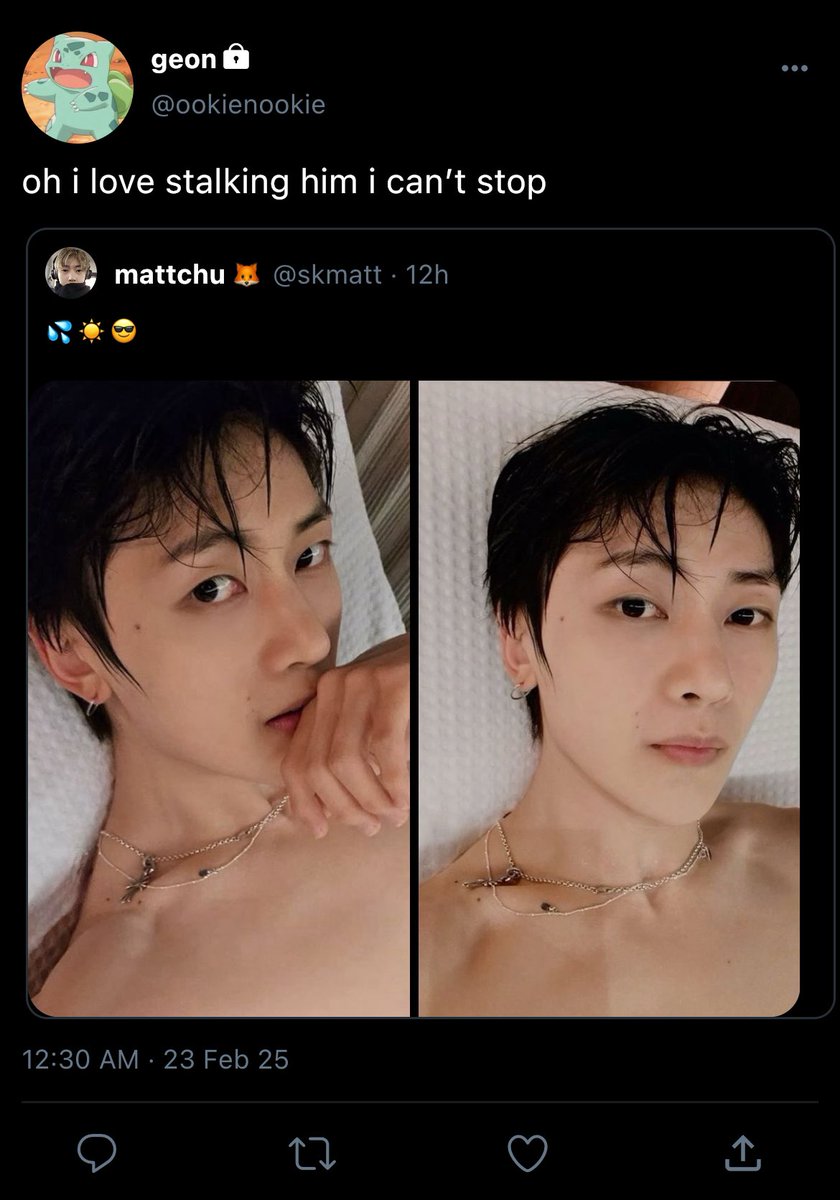 fukob1n's tweet image. a #geonmaet socmed au 

where geon is a popular streamer, and maet is a smaller streamer who obsessed with him.