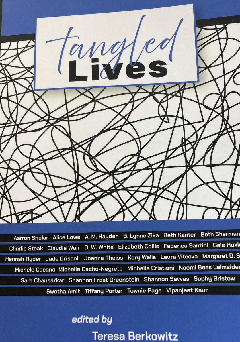 Happy to have my story, "Fling," be part of the new Tangled Lives anthology, along with work by <a href="/whirlwindtots/">Swetha Amit</a>, <a href="/lauravitcova/">Laura Vitcova</a>, <a href="/PunyFingers/">SaraS</a>, &amp; <a href="/MicheleCacano/">Michele Cacano, Author</a>. Thanks <a href="/tangledlockslit/">tangled locks journal (SUBS OPEN)</a> &amp; <a href="/TeresaBerkowitz/">Teresa Berkowitz</a> for creating this book! tangledlocksjournal.com/2023/04/13/fli…