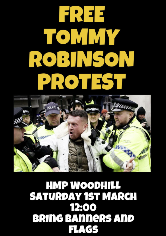 TRobinsonNewEra's tweet photo. ADMIN POST

DO NOT GO TO THIS PROTEST!!!!

Tommy has specifically asked people NOT to protest outside of @HMP_Woodhill because it may damage his legal defence.

You have to question the motives of anyone calling for a protest outside of Woodhill prison when Tommy has specifically asked people to NOT do it.

Please feel free to let the person/s allegedly organising this they are hurting Tommy's legal defence. 

Or maybe that was their intention all along?

Link to the post on TikTok here - https://t.co/0tmau3mdgO