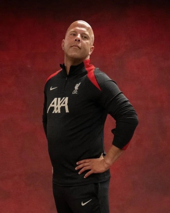 Arne Slot rocked up, hit this pose and the rest of the league crumbled.