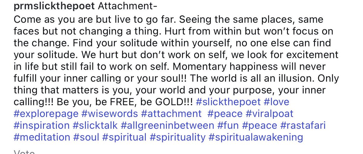 PRMSlickThePoet's tweet image. #slickthepoet #love #explorepage #wisewords #attachment  #peace #viralpoat #inspiration #slicktalk #allgreeninbetween #fun #peace #rastafari #meditation #soul #spiritual #spirituality #spiritualawakening