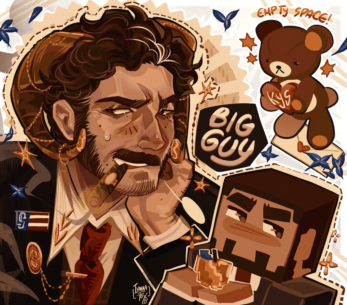 Messy doodle practice from a week ago, big guy² 🍎