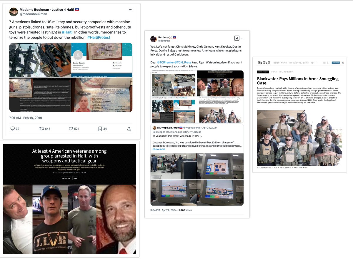 bettinna's tweet photo. Scapegoating Haitians isn't going to work @realDonaldTrump @elonmusk. 99% Haitians live in 🇭🇹Haiti. In 2021, your 🇺🇸gov killed President Moïse. Your Navy brats trafficked illegal arms in YOUR 1st term in EMBARGO Haiti, to destabilize &amp; justify occupation paid for by US taxpayers. https://t.co/Oc3BEUPFDF