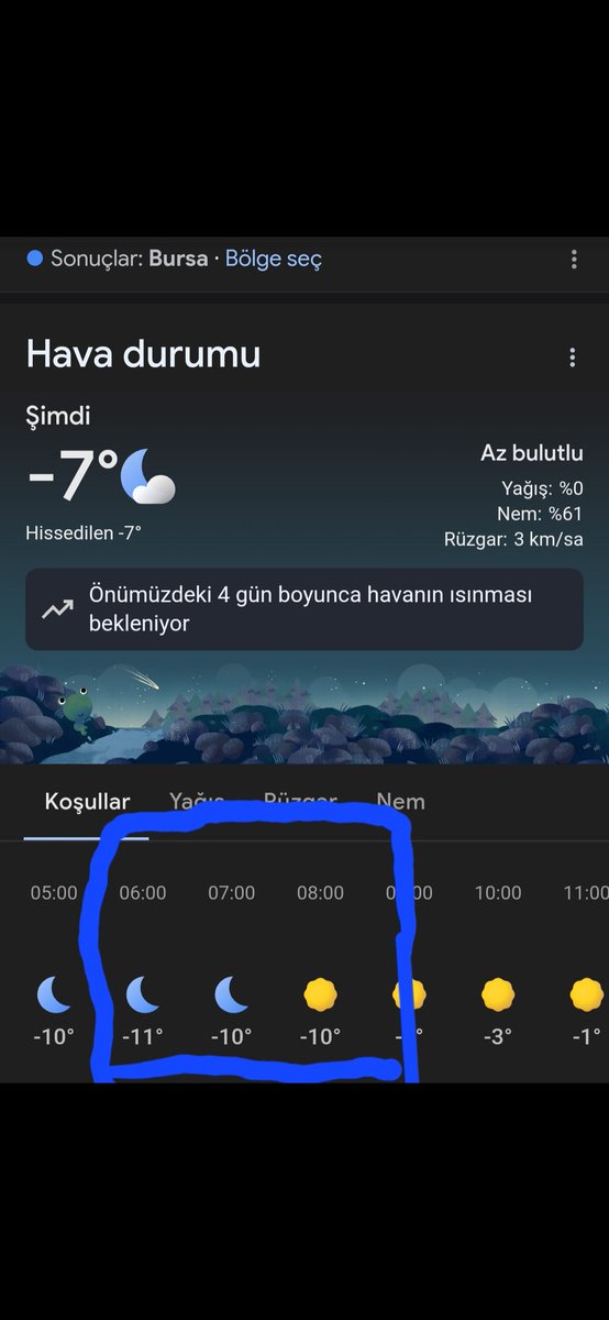 ElmasBey's tweet photo. @BursaValiligi Sabah 7  -11 Derece ☠️☠️☠️ Hemde şehir merkezi... https://t.co/2Nf1aUuTCz