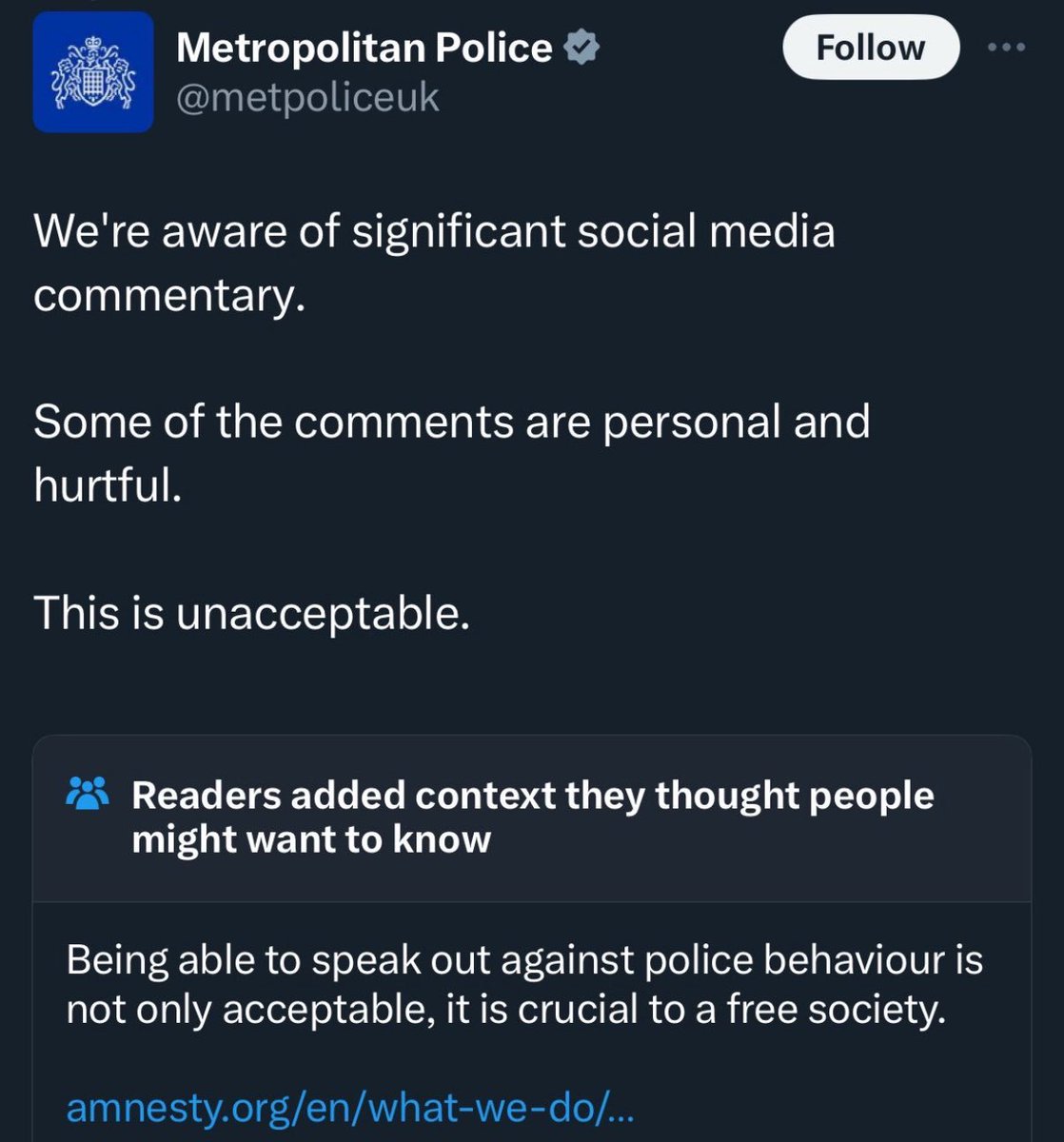 The Metropolitan Police getting community noted🤣