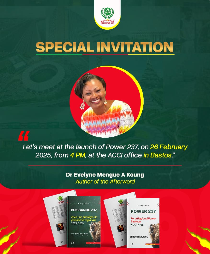 cavie_acci's tweet photo. Do you want to understand the future of your country? Join us at the launch of Power 237 and enjoy a preferential rate.  
#Cameroon #Opportunity #ExceptionalLaunch #EmergingCameroon #Influence #HardPower #SmartPower #Soft https://t.co/fN8fqte9Ik