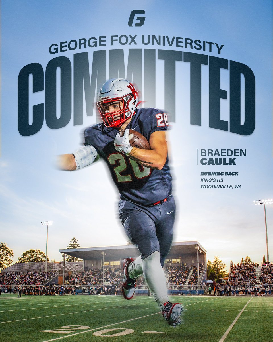 Braeden Caulk (@braedencaulk) on Twitter photo Iโm excited to say I have made the decision to commit to <a href="/GFUFootball/">GFU Bruin Football</a>. Iโm looking forward to continuing my athletic and academic career at <a href="/georgefox/">George Fox University</a> and want to thank <a href="/SpencerCrace/">Spencer Crace</a> for the opportunity he has given me there!
#GoBruins Iโm excited to say I have made the decision to commit to <a href="/GFUFootball/">GFU Bruin Football</a>. Iโm looking forward to continuing my athletic and academic career at <a href="/georgefox/">George Fox University</a> and want to thank <a href="/SpencerCrace/">Spencer Crace</a> for the opportunity he has given me there!
#GoBruins