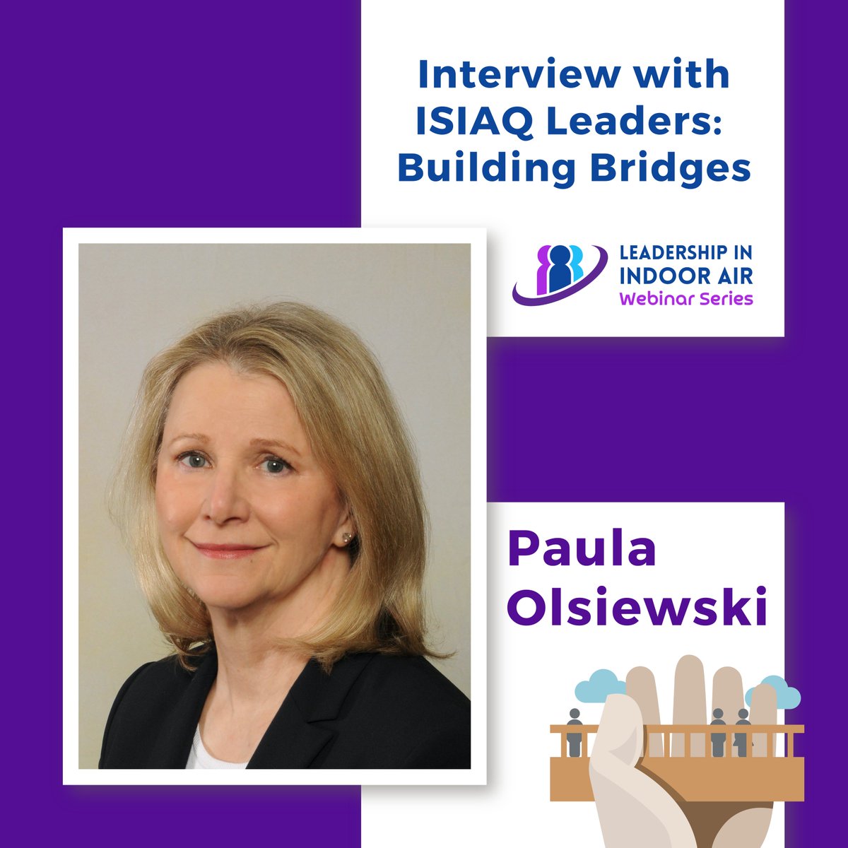 🚨 Speaker Spotlight! 🚨 

We are thrilled to welcome Dr. Paula Olsiewski as an esteemed speaker for Session 2 of the Leadership in Indoor Air Webinar Series! 

Learn More/Register: isiaq.org/leadership_in_…