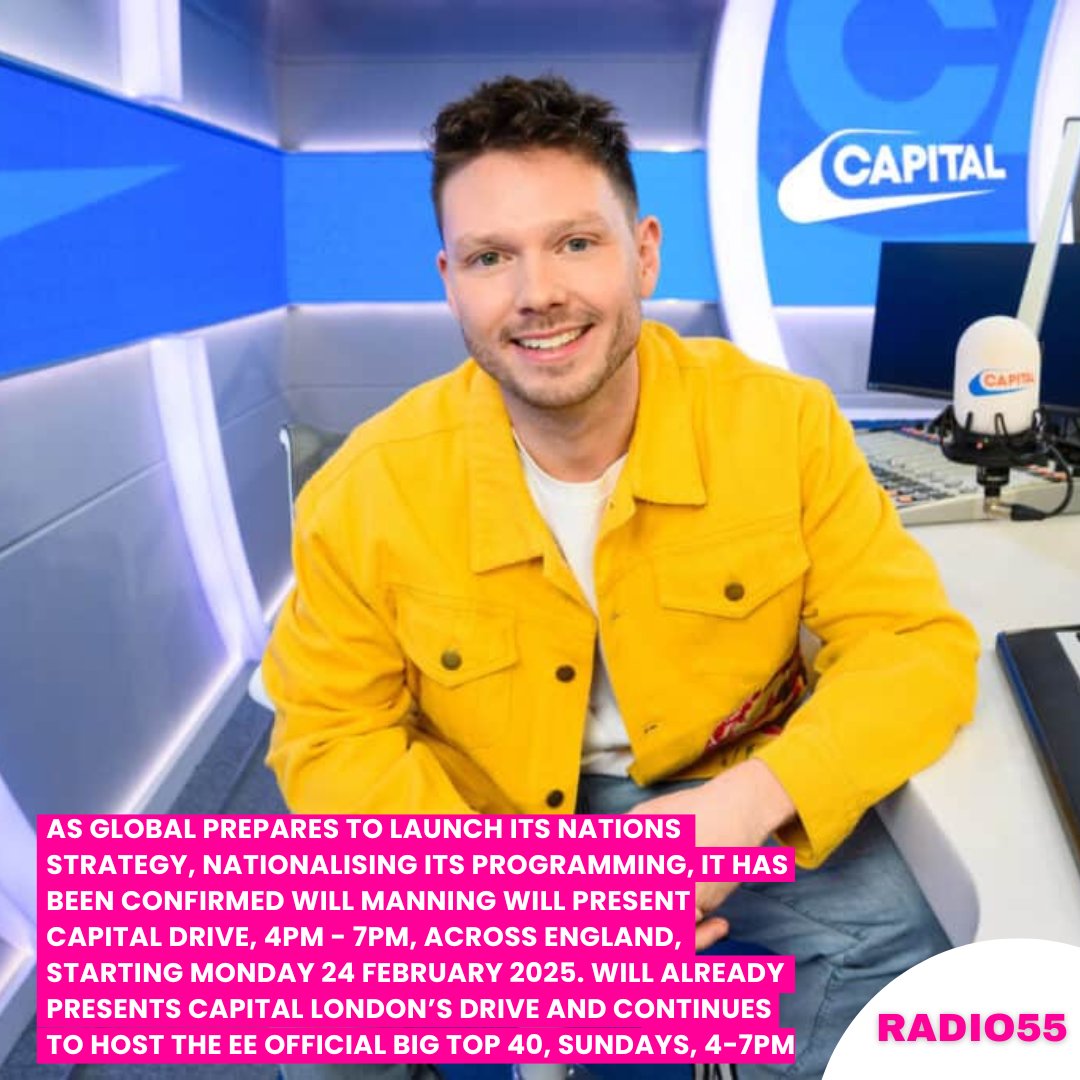 .<a href="/CapitalOfficial/">Capital</a>'s new national Drive show starts today, Monday 24 February 2025, 4-7pm, with Capital London's <a href="/itswillmanning/">Will Manning</a> taking the helm.

#Radio #RadioNews #Capital #CapitalRadio #CapitalFM #CapitalDrive #NationalRadio #RadioShow #WillManning

📸 <a href="/global/">Global</a>