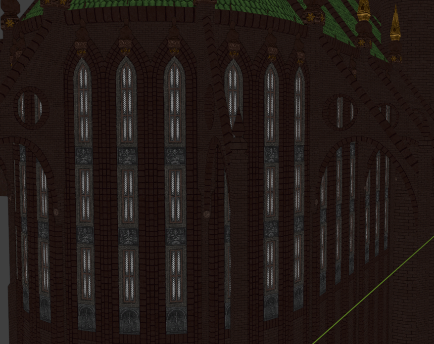 HamperHamster's tweet photo. Cathedral finally has some windows 😂 i also made the entrance part to the Castle proper, but i struggle with the rest of it xD After i finish this castle complex i will have to restructure land around it, mostly in the graveyard
#Skyrim #Modding #elderscrolls  #bethesda https://t.co/QZ5Rf4L80n