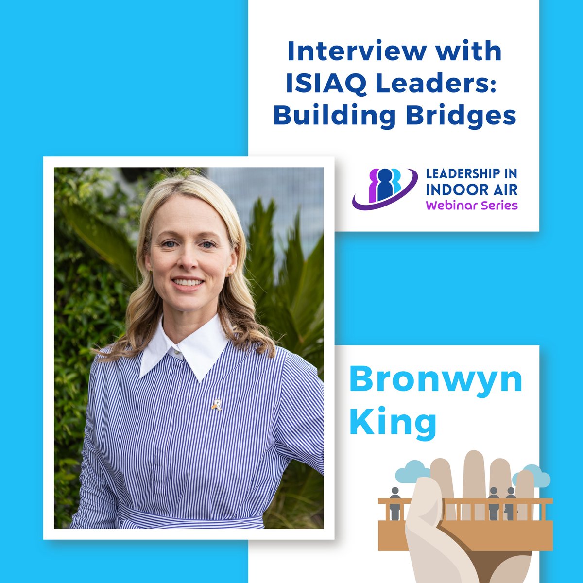 🌟 Speaker Spotlight! 🌟 

We are honored to welcome Dr. Bronwyn King as a distinguished speaker for Session 2 of the Leadership in Indoor Air Webinar Series! 

Learn More/Register: isiaq.org/leadership_in_…
