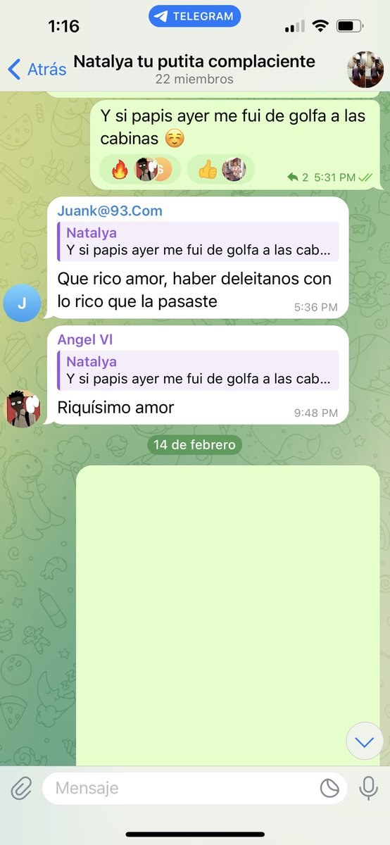 Y tú te vas a seguir perdiendo de mi delicioso contenido papi ? Te gustaría ver a esta deliciosa putita en acción siendo cogida como toda una mujercita en celo ? Mi canal de Telegram es el
Único lugar donde subo videos y fotos mostrándome totalmente sin restricciones y mostrando