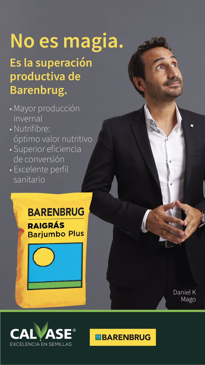 No es magia 🪄 😲
Es el Raigras Jumbo Plus de Barenbrug 👊

📲 Consulte a nuestro equipo 

Calvase, Excelencia en Semillas 😉🇺🇾