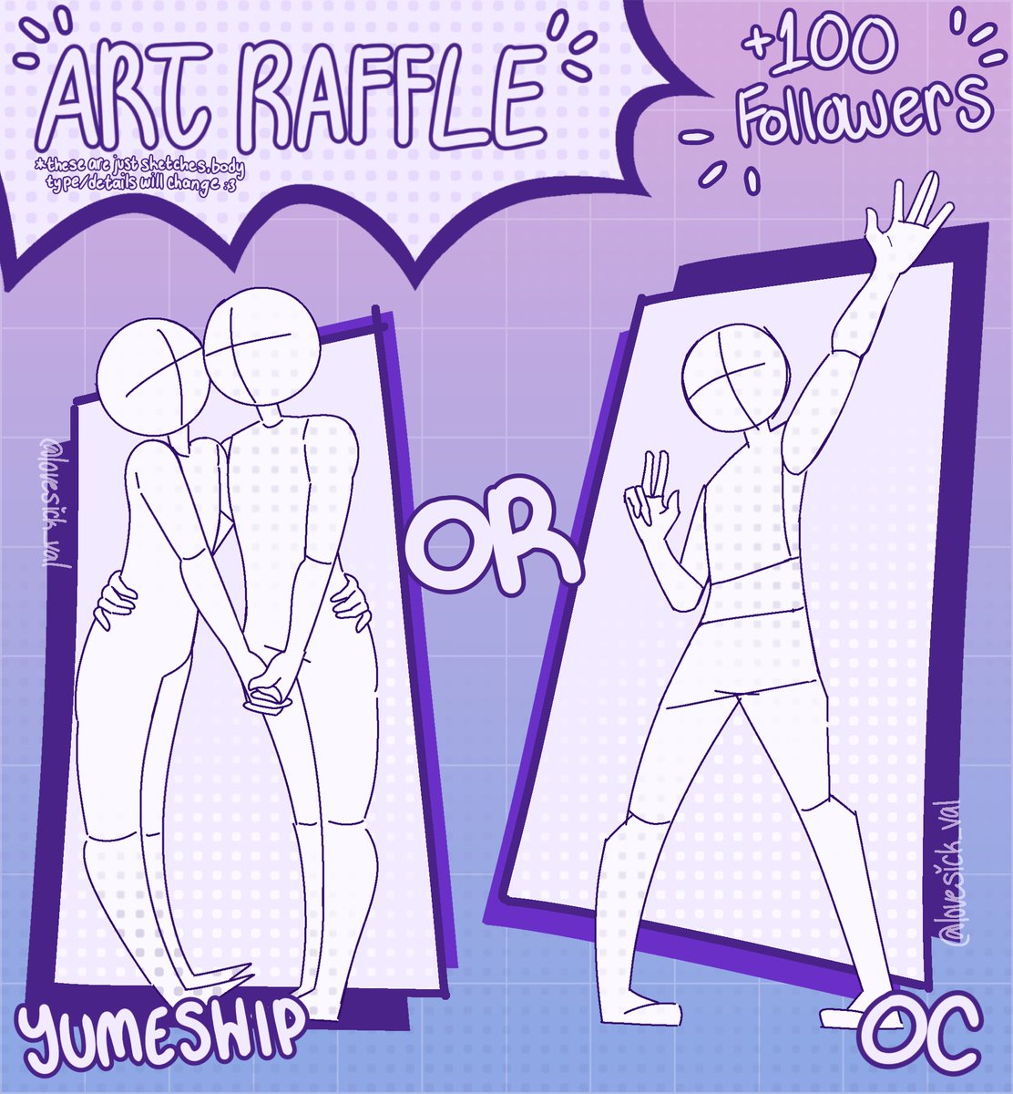 { #yumetwt #oc #artraffle}
💥100+ follower ART RAFFLE ‼️
2 WINNERS

⭐️Rules
💫like + comment + rt
💫reply with your yumeship OR oc
⚠️will be fully rendered pieces

♥️ends Feb 28th