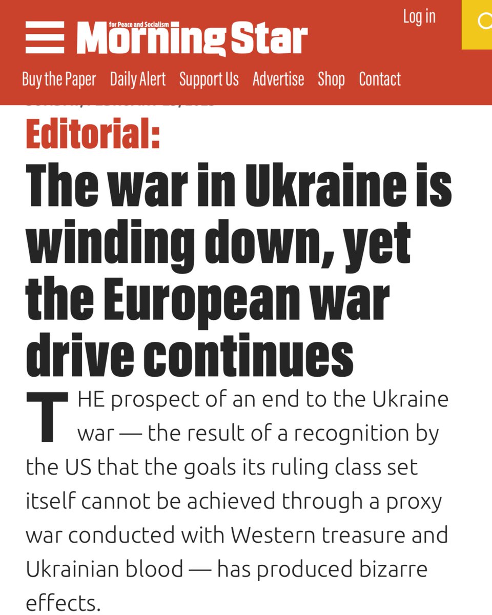 CPBritain's tweet photo. “Britain’s membership of Nato has us tangled up in a defence pact with the EU that is adding to the danger of war. Britain is better out of Nato with the money spent on investment in jobs, productive industry and the welfare state.”

Editorial in the Morning Star @M_Star_Online 🔗 https://t.co/9mMLFjEVdO
