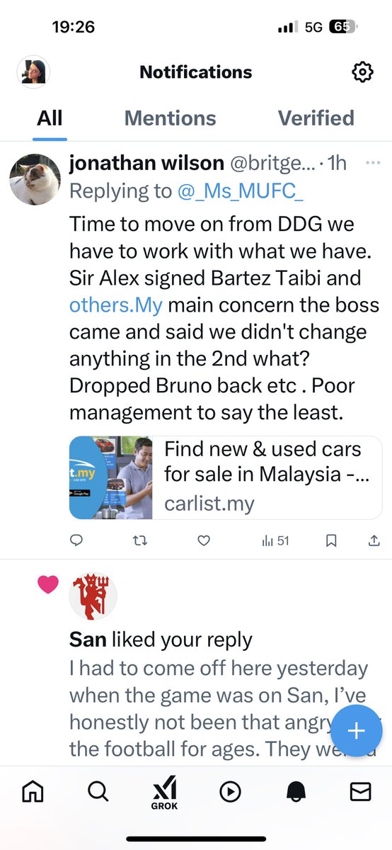 GLDMUFC's tweet photo. @britgemma22 Jon, for some reason your reply is suggesting second hand cars for sale in Malaysia to me and it’s made me laugh out loud! 🤣🤣🤣 https://t.co/n9bSnQw1Gi