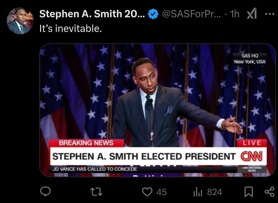 Peeps, this is not me. This is a parody account in NO WAY associated with me at all. 

But I must admit, I DO look Presidential😀