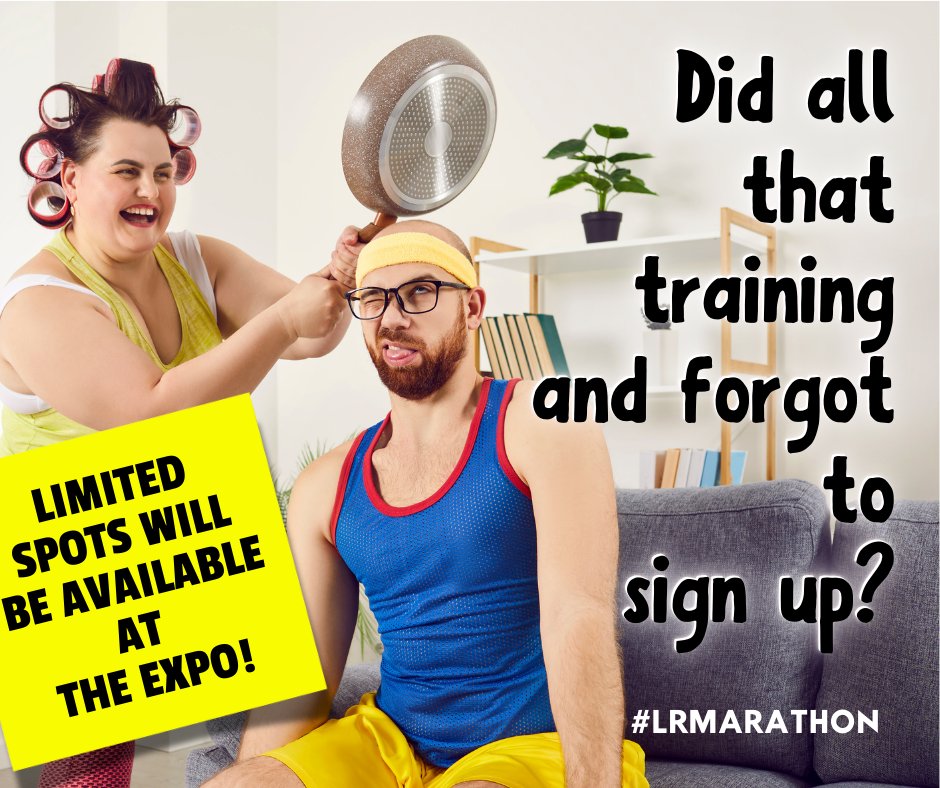 This Friday at the Expo, limited late registration will be offered until the races sell out.  There is no wait list.

#Marathon, #HalfMarathon, #10K currently open for registration.

#5K and Challenge races have sold out and cannot accept further registrations.

#LRMarathon