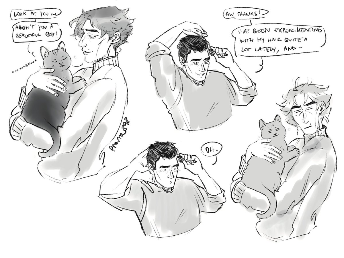 the quickest sketch I've ever sketched (viktor with caaaatssss, my dearest 🙏🏼🤍) #jayvik #jayvikfanart #viktorarcane #jaycetalis