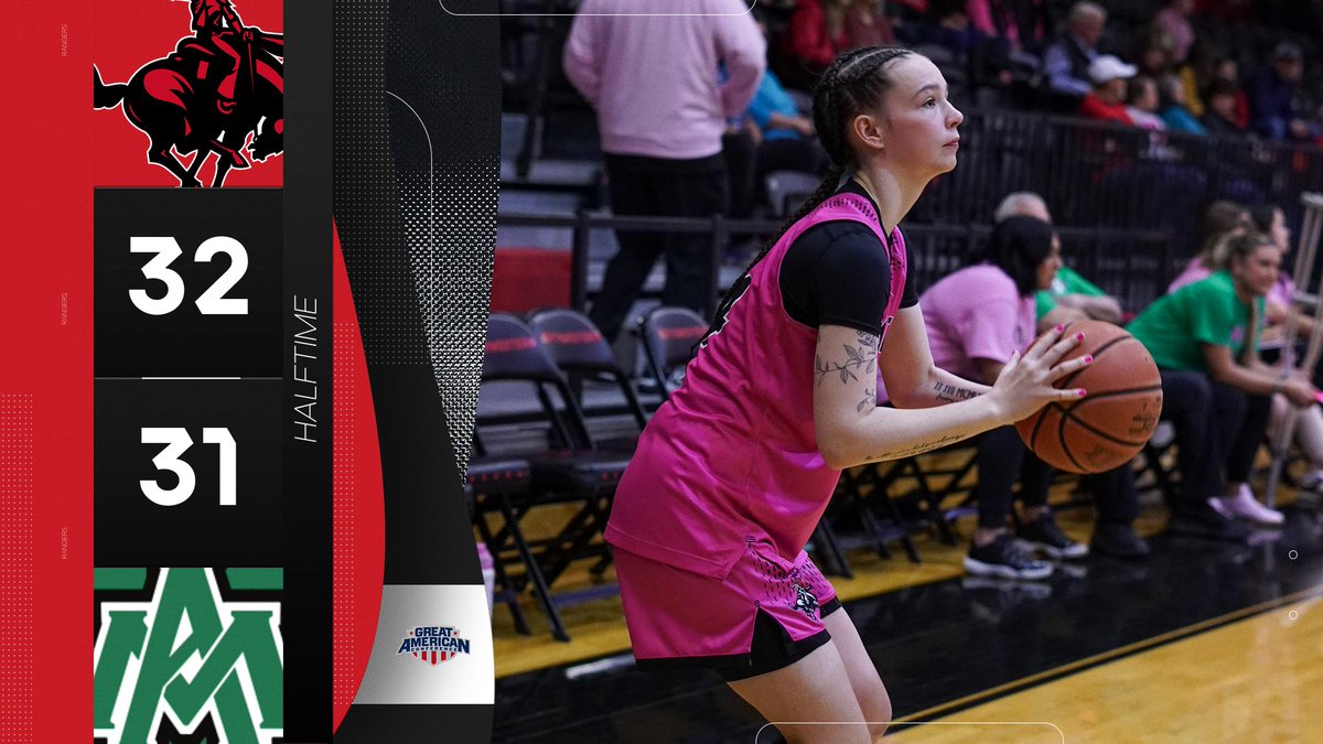 Lady Rangers leading it at the break after a Bass layup in the closing seconds of the half! Mahy leads the team with 8 points, Bass with 6 rebounds, and Craig 2 assists
#RRR