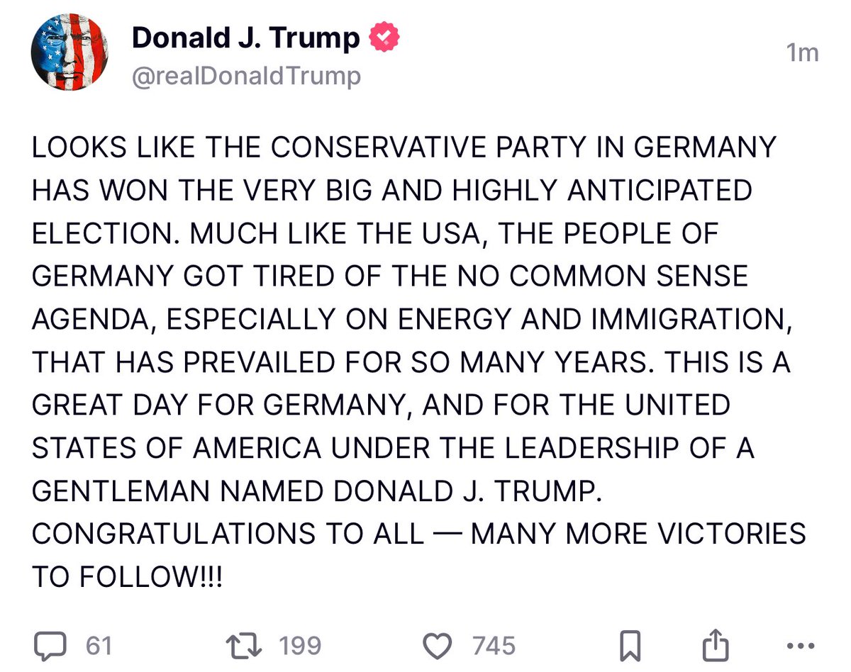 rovinsonfranzua's tweet photo. President #DonaldTrump weighs in on #Germanys #Election. Make Germany great again https://t.co/HNody2oNbt