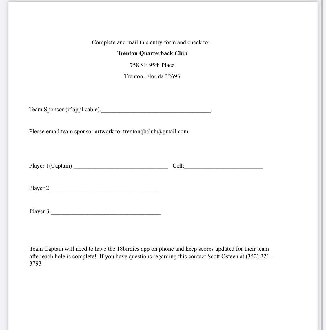 Coach Frye (@coachfryeths) on Twitter photo Anyone wanting to play some golf, come join in our Trenton Quarterback Club Golf Tournament this Saturday March 1st! Anyone wanting to play some golf, come join in our Trenton Quarterback Club Golf Tournament this Saturday March 1st!