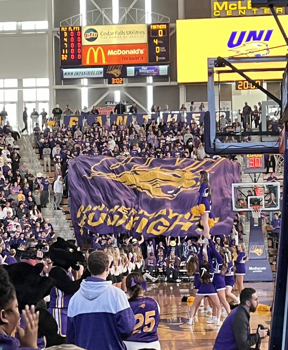 Scott Peace (@scott_peace) on Twitter photo A lot of thoughts and emotions from today’s game but filled with gratitude by the way #PantherNation showed out…
🏟️ 6,652 fans
📈Largest crowd since Nov. 2015 (UNC)
🟣 1,034 students
🗣️ Huge home court advantage
Come out and support this team on 2/26!
#EverLoyal x <a href="/UNImbb/">UNI Basketball</a> A lot of thoughts and emotions from today’s game but filled with gratitude by the way #PantherNation showed out…
🏟️ 6,652 fans
📈Largest crowd since Nov. 2015 (UNC)
🟣 1,034 students
🗣️ Huge home court advantage
Come out and support this team on 2/26!
#EverLoyal x <a href="/UNImbb/">UNI Basketball</a>