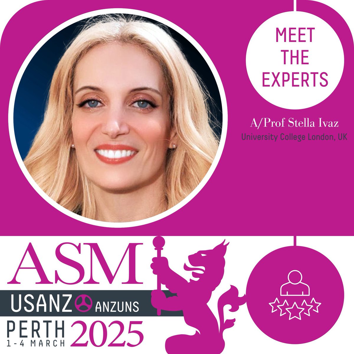 USANZ (@usanzurology) on Twitter photo MEET THE EXPERTS: Introducing A/Prof Stella Ivaz, University College London, UK who will present at #USANZ25.
Specialty: Reconstructive Urology
Read A/Prof <a href="/stellaivaz/">Stella Ivaz</a> Profile and Research here: bit.ly/MTE2025 MEET THE EXPERTS: Introducing A/Prof Stella Ivaz, University College London, UK who will present at #USANZ25.
Specialty: Reconstructive Urology
Read A/Prof <a href="/stellaivaz/">Stella Ivaz</a> Profile and Research here: bit.ly/MTE2025